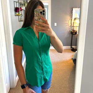 The Limited Green Button Down